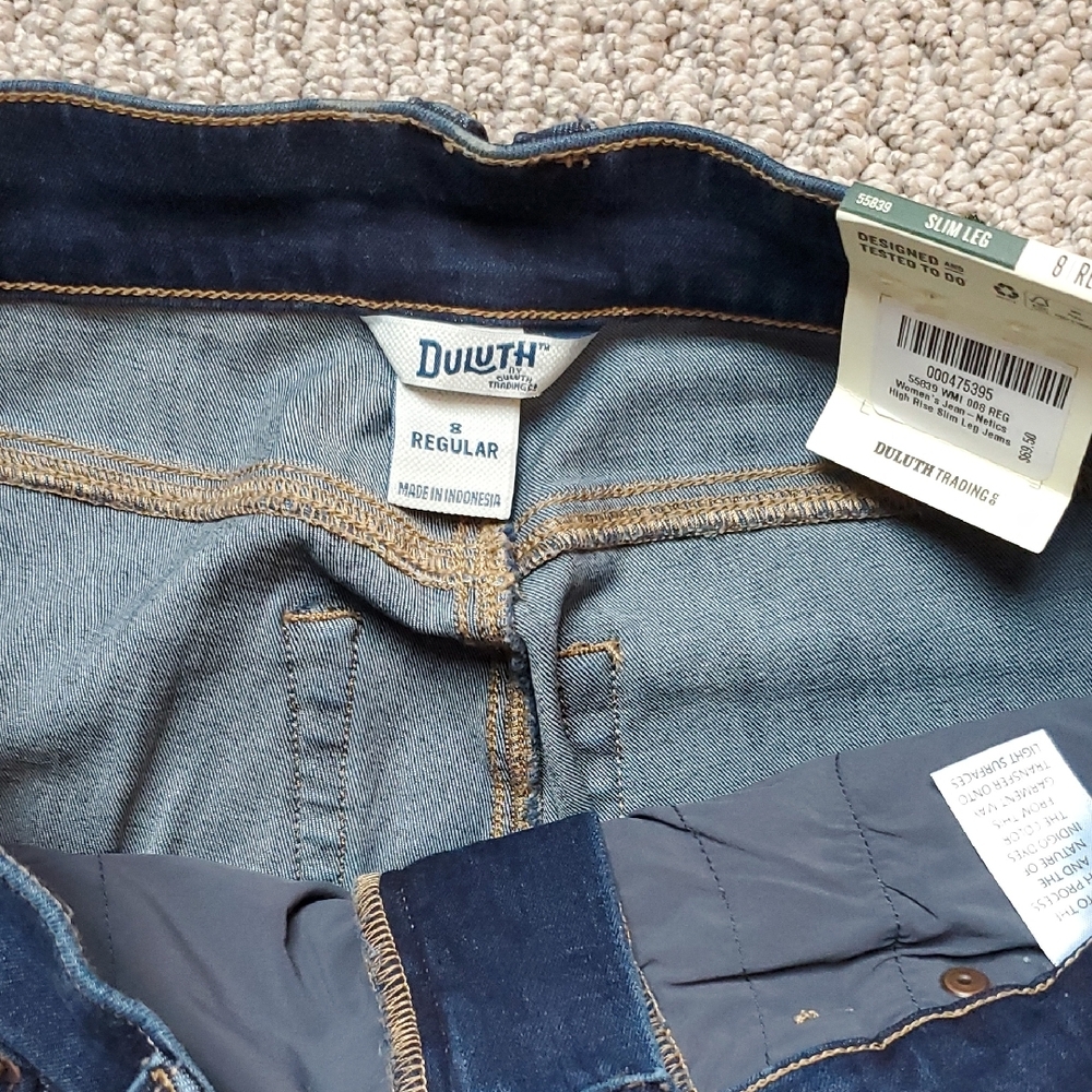 Duluth Trading Co Women's Navy Skinny Jeans - Picture 3 of 5